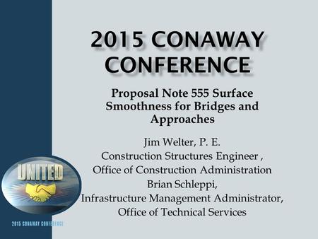 Proposal Note 555 Surface Smoothness for Bridges and Approaches