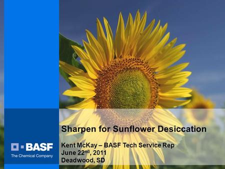 Sharpen for Sunflower Desiccation