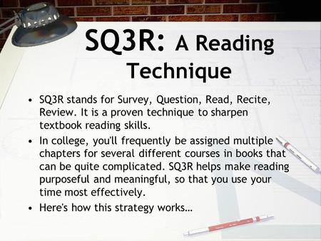 SQ3R: A Reading Technique