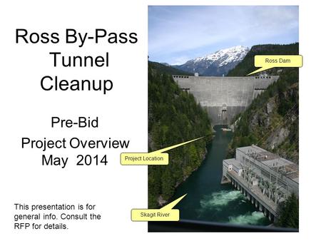 Ross By-Pass Tunnel Cleanup Pre-Bid Project Overview May 2014