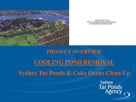 PROJECT OVERVIEW COOLING POND REMOVAL Sydney Tar Ponds & Coke Ovens Clean Up :