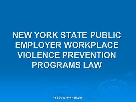 NYS Department of Labor