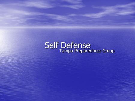 Self Defense Tampa Preparedness Group. Purpose Disaster situations have occasionally resulted in scenarios that resulted in physical assaults. Disaster.