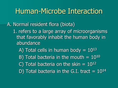 Human-Microbe Interaction