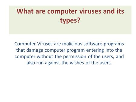 computer malware presentation