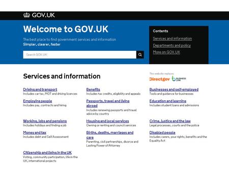 How did we get here? In 2004 the government web went from a loosely coordinated collection of websites...