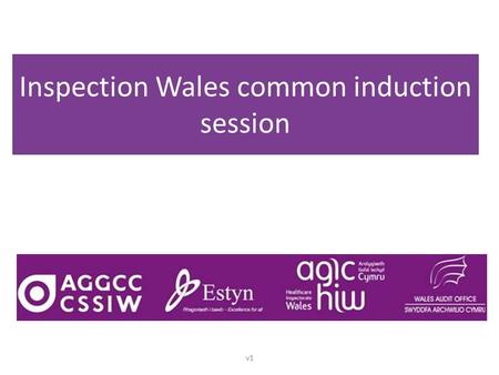 Inspection Wales common induction session v1. Working together “Our shared aim is to support better outcomes for citizens, seeking always to protect their.