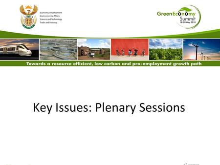 Key Issues: Plenary Sessions