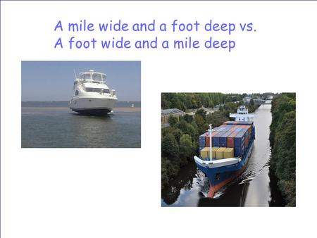 A mile wide and a foot deep vs. A foot wide and a mile deep