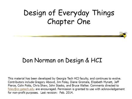 Design of Everyday Things Chapter One