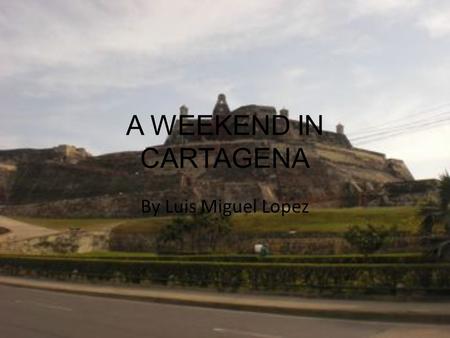 A WEEKEND IN CARTAGENA By Luis Miguel Lopez. INTRODUCTION Meet the Turners, They live in New York. They have just got married and they want to spend their.