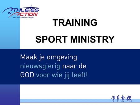 TRAINING SPORT MINISTRY. SPORT MINISTRY AND YOUR CHURCH.