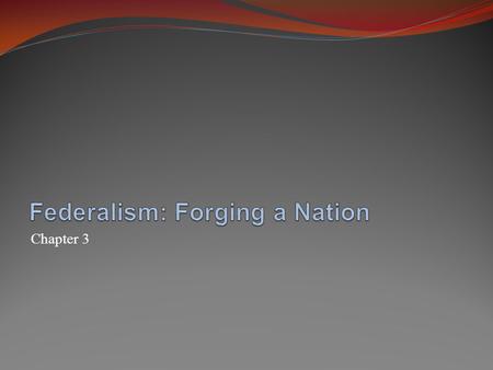 Chapter 3. Federalism: National and State Sovereignty The argument for federalism Authority divided into two levels: national and regional Protects liberty.