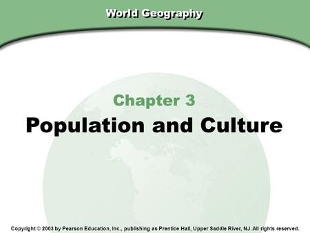Population and Culture