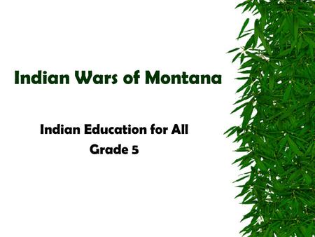 Indian Education for All Grade 5