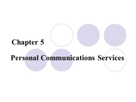 Personal Communications Services