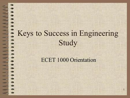 Keys to Success in Engineering Study