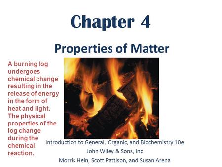 Chapter 4 Properties of Matter
