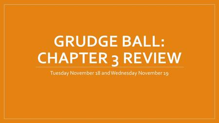 Grudge Ball: Chapter 3 Review