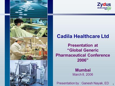 “Global Generic Pharmaceutical Conference 2006”