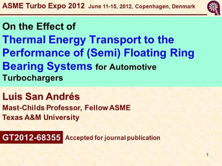 ASME Turbo Expo June 11-15, 2012, Copenhagen, Denmark
