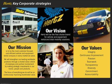 Key Corporate strategies Hertz Key Corporate strategies.