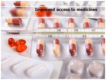 Improved access to medicines 1. Impact of the “Crown Report” Broadening the public’s access to medicines Pre-Crown report – Medically qualified doctor.