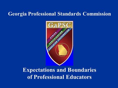 Expectations and Boundaries of Professional Educators