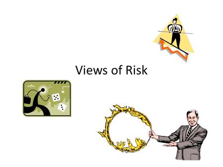 Views of Risk. Traditional Economic View Thűnen [1826] – Profit is in part payment for assuming risk Hawley [1907] – Risk-taking essential for an entrepreneur.