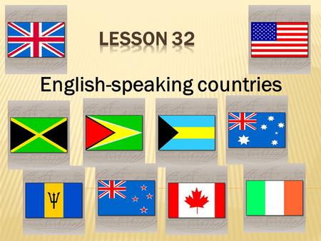 English-speaking countries. Today we shall find up the information about the English-speaking countries, to learn to use the words who, which, that.