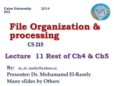 File Organization & processing