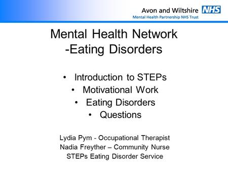 Mental Health Network -Eating Disorders