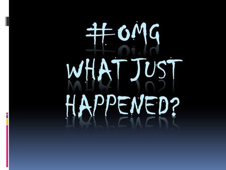 WITHOUT SPEAKING!!!… We are going to focus on the previous question - “#OMG, What just happened? - through a silent board discussion. While classmates.