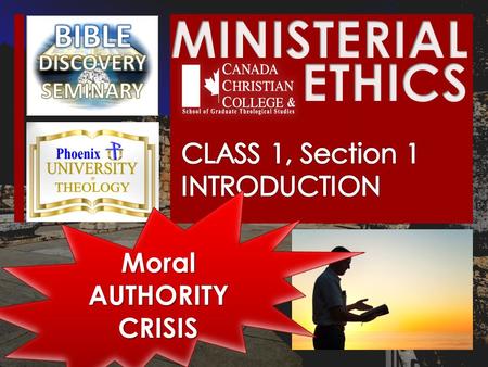 Moral AUTHORITY CRISIS. THE WORD “ETHICS” THE WORD “ETHICS” “… “… a system of moral principles: the ethics of a culture. The rules of conduct recognized.