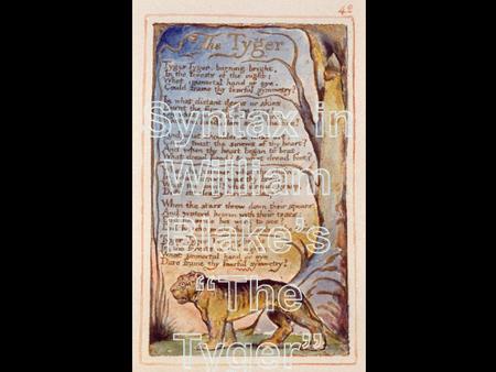 William Blake’s “The Tyger”
