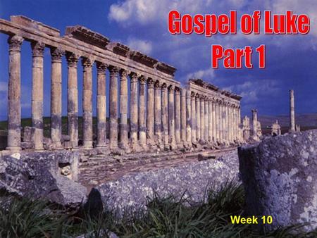 1 Week 10. 2 Plan For Remaining Four Weeks 1. A Question About Fasting (5:33-35) 2. Parable of the Old and the New (5:36- 39) 3. Sabbath observance/restrictions.