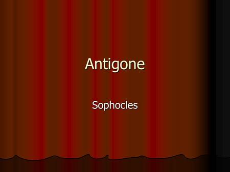 Antigone Sophocles.