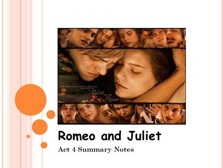 Romeo and Juliet Act 4 Summary Notes. A CT 4, S CENE 1 Paris goes to Friar Lawrence’s Paris tells him that he is to marry Juliet on Thursday. Paris explains.