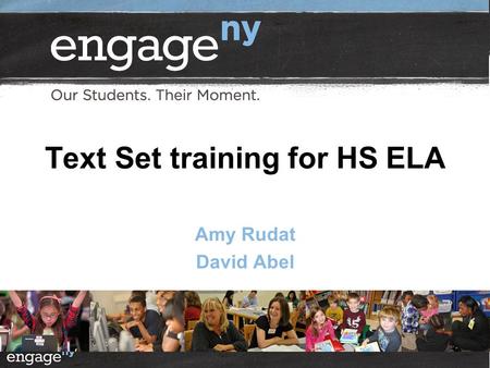 Text Set training for HS ELA
