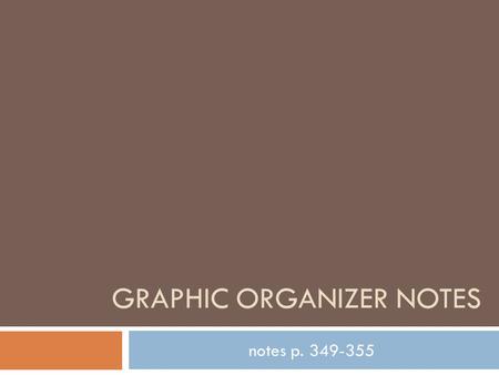Graphic organizer notes