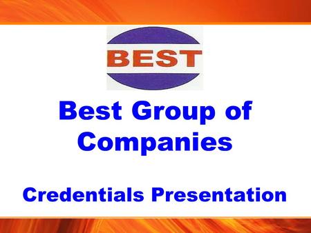 Best Group of Companies Credentials Presentation