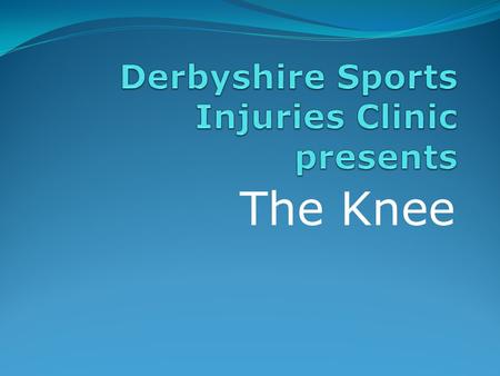 Derbyshire Sports Injuries Clinic presents