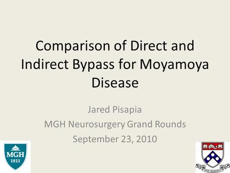 Comparison of Direct and Indirect Bypass for Moyamoya Disease