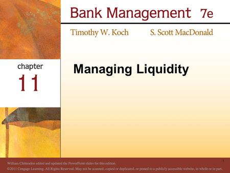 Managing Liquidity.