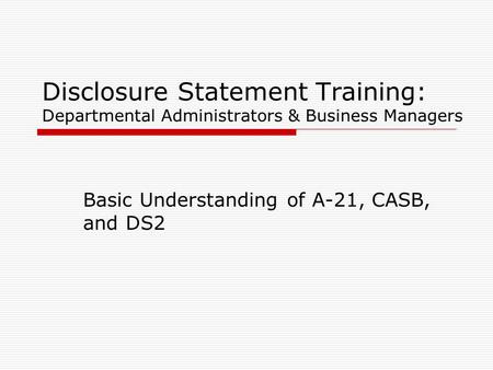 Basic Understanding of A-21, CASB, and DS2