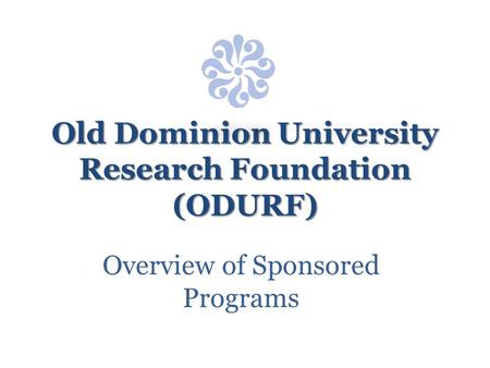 Old Dominion University Research Foundation (ODURF)