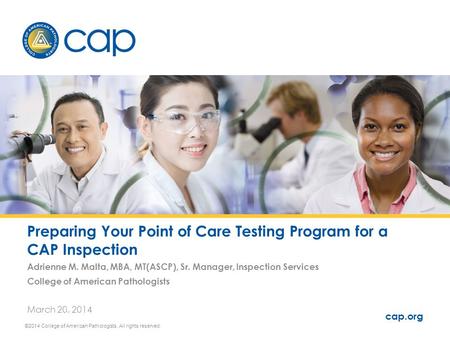 Preparing Your Point of Care Testing Program for a CAP Inspection