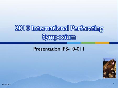 2010 International Perforating Symposium