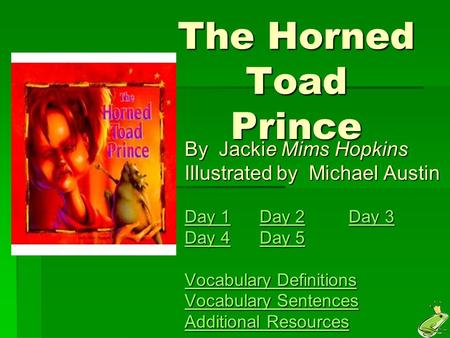 The Horned Toad Prince By Jackie Mims Hopkins