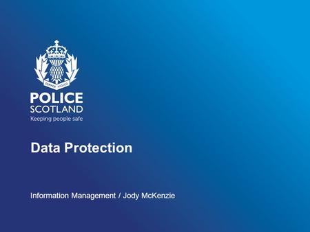 Data Protection Information Management / Jody McKenzie.